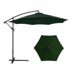 Bočný záhradný slnečník s nastaviteľným sklonom – 350 x 250 cm, zelený