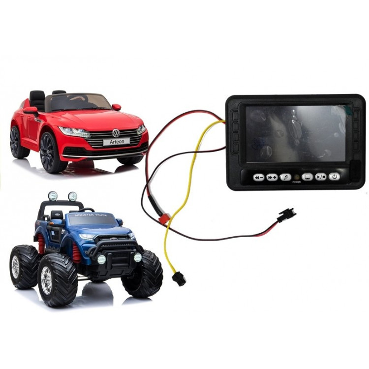 Hudobný panel pre elektrické autíčko s batériou LCD MP4 do Ford Ranger Monster DK-550 Arteon
