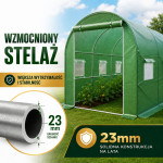 Záhradný fóliový skleník 8x3x2m 24m2 - zelený Záhradný fóliový skleník 8x3x2m 24m2 - zelený