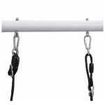 Záhradná hojdačka 2v1 – biely rám 210x170 cm