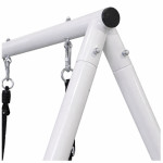 Záhradná hojdačka 2v1 – biely rám 210x170 cm