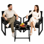 Záhradný ratanový nábytok – 2 stoličky so stolíkom