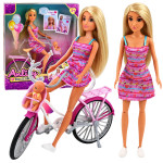 Bábika Anlily na bicykli s bábätkom Bábika Anlily na bicykli s bábätkom