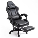 Kancelárska stolička s opierkou na nohy a vankúšmi – čierna