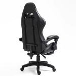 Kancelárska stolička s opierkou na nohy a vankúšmi – biela