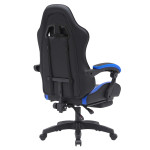 Kancelárska stolička s opierkou na nohy a vankúšmi – modrá