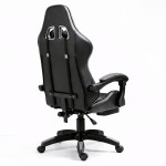 Kancelárska stolička s opierkou na nohy a vankúšmi – sivá