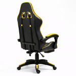 Kancelárska stolička s opierkou na nohy a vankúšmi – žltá