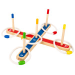 Rodinná hra na zručnosť – Hádzanie drevených krúžkov