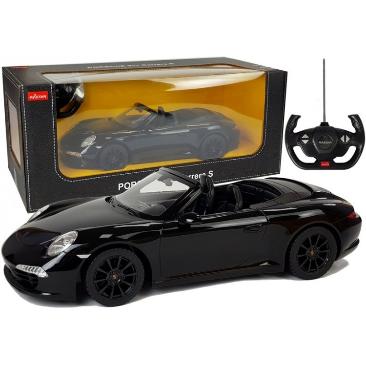 Auto Porshe 911 Carrera S Rastar na diaľkové ovládanie 1:12 R/C čierna RTR