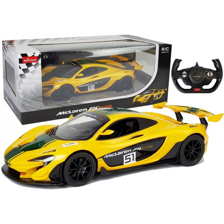 Auto McLaren P1 GTR Rastar na diaľkové ovládanie 1:14 R/C žltá RTR