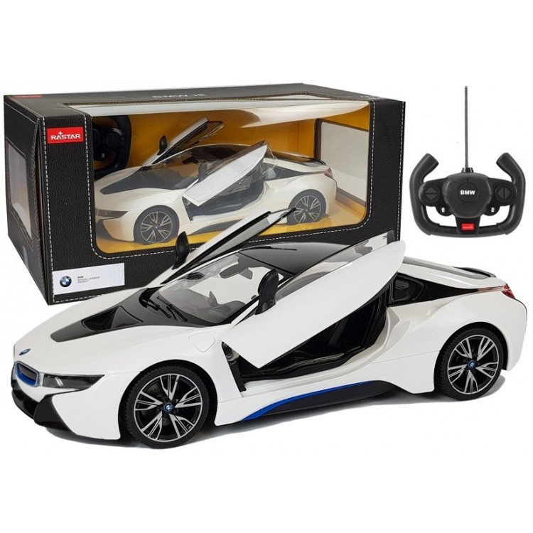 Auto BMW i8 Rastar na diaľkové ovládanie 1:14 R/C biela RTR