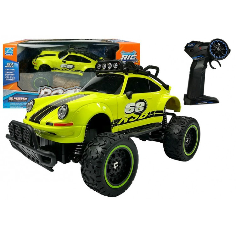 Auto R/C s veľkými kolesami 1:18 - zelené