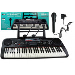 Čierne Elektrické klávesy s mikrofónom 328-06