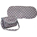 Kočík pre bábiky Alice 2v1 sivo – tyrkysový