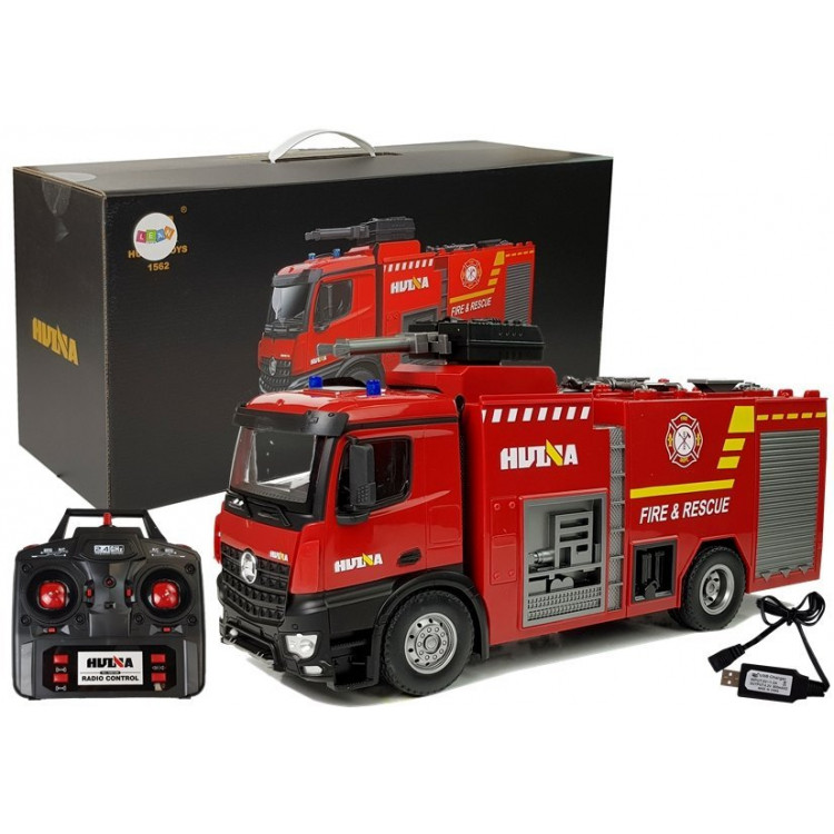 Hasičské auto Huina 1562 na diaľkové ovládanie 2,4GHz 1:14 červené RTR Hasičské auto Huina 1562 na diaľkové ovládanie 2,4GHz 1:14 červené RTR
