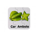 Edukačné puzzle ovocie s anglickými nápismi