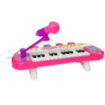 Klávesy piano s mikrofónom 24 kláves USB ružové