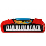 Hudobné klávesy so stoličkou a mikrofónom 37 klávesov červené