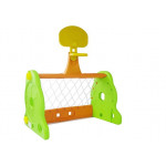 Detská basketbalovo-futbalová bránka zeleno-oranžová