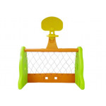 Detská basketbalovo-futbalová bránka zeleno-oranžová