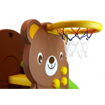 Záhradná šmykľavka Teddy bear s košíkom zeleno-hnedá