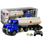 Kamión s cisternou na diaľkové ovládanie 2,4GHz 1:26 modro-biely