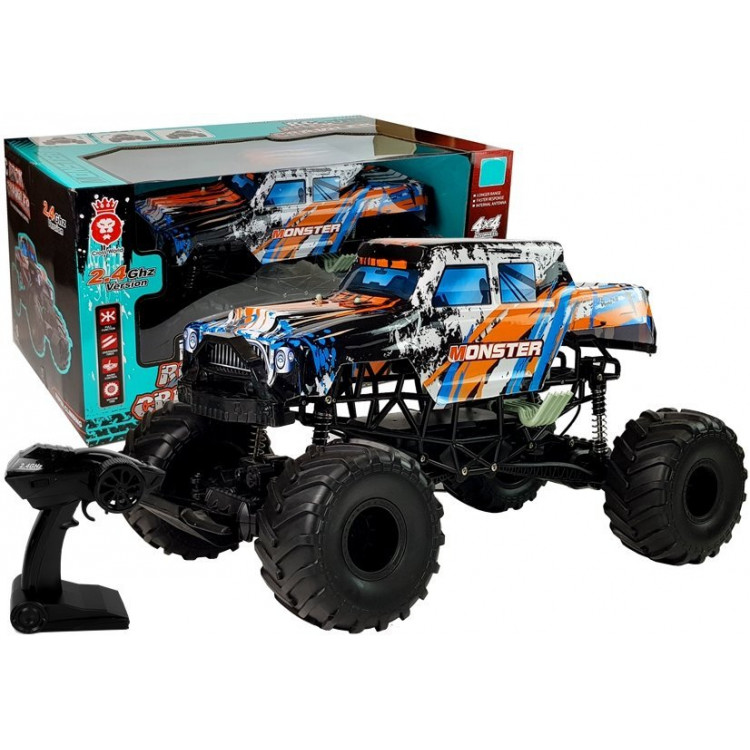 Terénne auto na diaľkové ovládanie 2,4 GHz 4x4 1:6 oranžové RTR