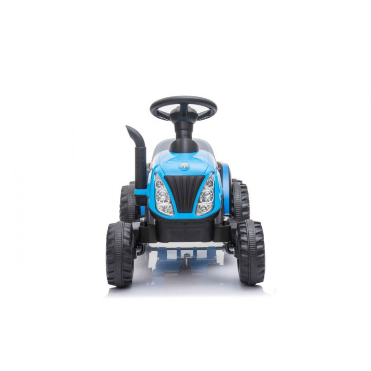 Batériový traktor s prívesom A009 modrý