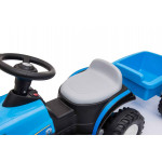 Batériový traktor s prívesom A009 modrý