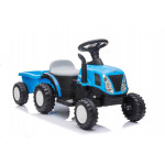 Batériový traktor s prívesom A009 modrý