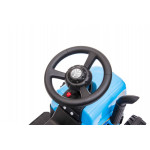 Batériový traktor s prívesom A009 modrý