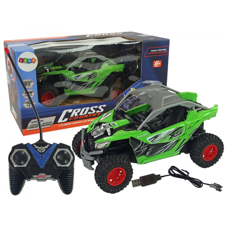 Off-road Cross country auto na diaľkové ovládanie 27MHz 1:16 zelené RTR Off-road Cross country auto na diaľkové ovládanie 27MHz 1:16 zelené RTR