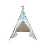 Detský Indiánsky teepee stan bielo-modrý