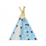 Detský Indiánsky teepee stan bielo-modrý