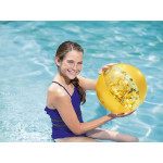Nafukovacia plážová lopta s trblietavými hviezdami 41 cm Bestway 31050 zlatá