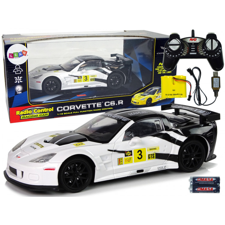 RC Športové auto Corvette 1:18 - biele