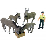 Sada štyroch farmárskych somárikov