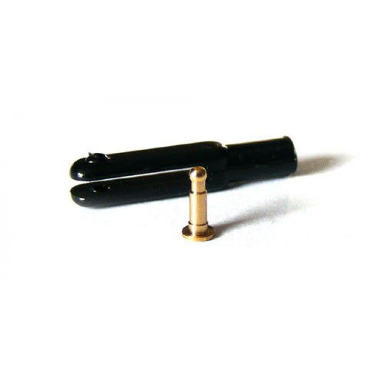 Plastový úchyt 17 mm fi1 M2, čierny, 2 ks