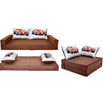 Detská pohovka Welox Collage - formula, hnedá