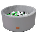 Suchý bazén Minki s loptičkami 90x40cm svetlosivý