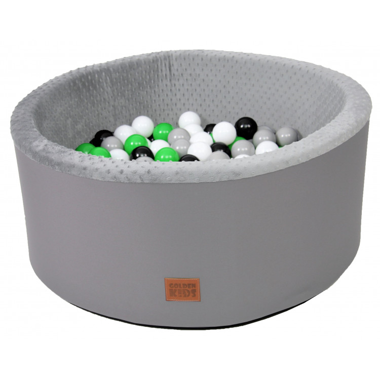 Suchý bazén Minki s loptičkami 90x40cm svetlosivý