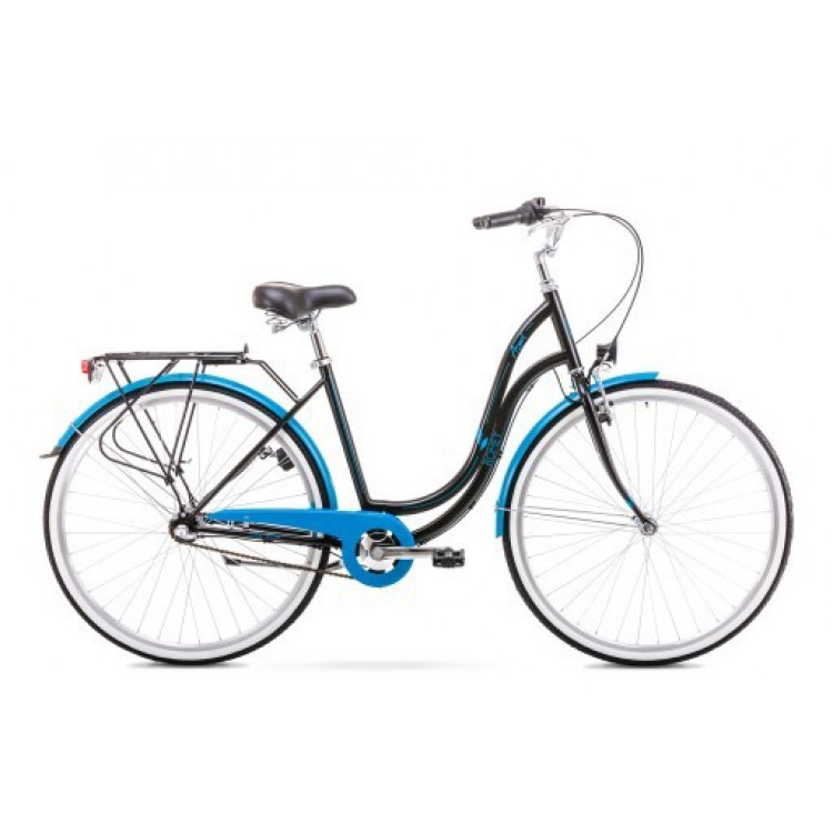Bicykel Romet Angel 28" 3 prevodový L Čierno-modrý