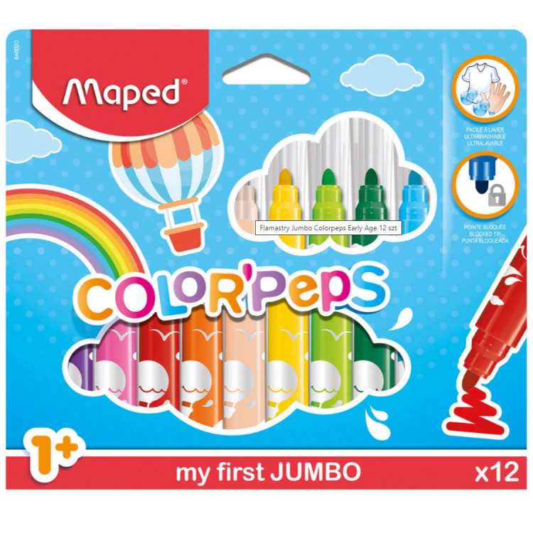 Jumbo fixky 12 ks.– color peps