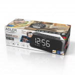 Adler AD 1190 Silver bezdrôtový prenosný rádiobudík Bluetooth USB AUX SD karta 2600mAh