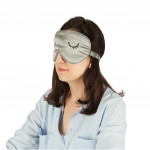 Maska na spanie so zaviazanými očami v prípade sivej farby