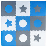 Detská podložka penové puzzle, modrá – 9 dielikov