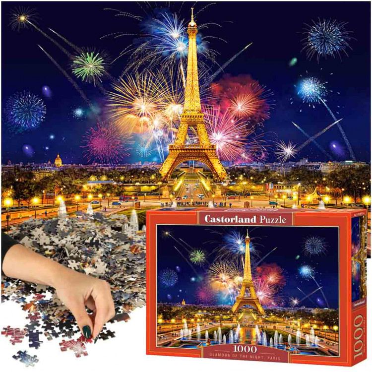 Puzzle 1000 dielikov – Ohňostroj v Paríži