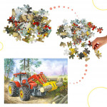 Puzzle 60 dielikov – Traktor v lese