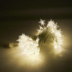 Vianočné svetielka 100 LED, 10m hviezdičky – teplá biela